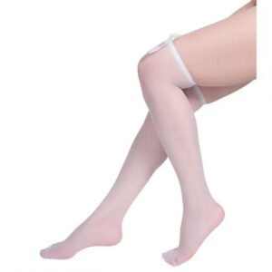 White lace over-the-knee stockings